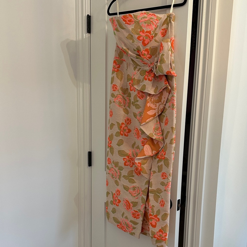 Shoshanna Peach Strapless Dress